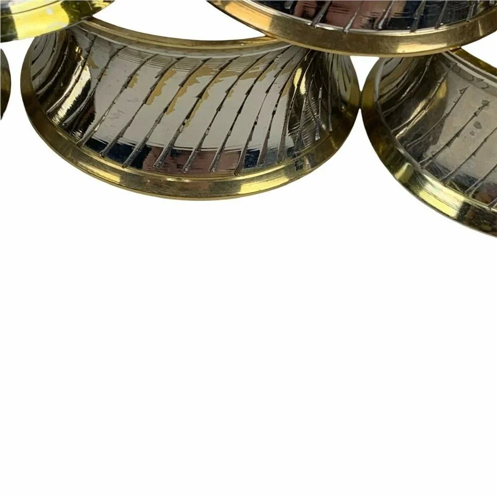 Set of 8 Metal Napkin Rings Silver Tone Gold Tone 2